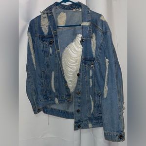 Denim Ripped Jean Jacket